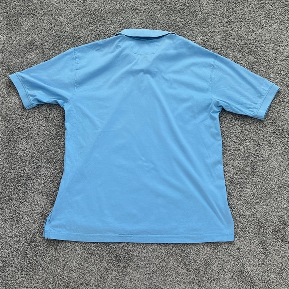 Wrangler Men's George Strait By Performance Light Blue Short Sleeve Polo Shirt-L - Picture 7 of 8